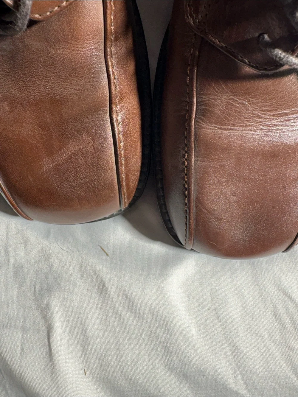 Axcess Brown Leather Lace-Up Oxfords